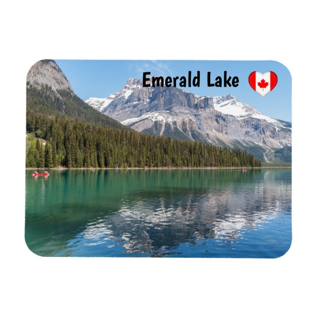 Canoe on famous Emerald Lake - Yoho NP, Canada Magnet (Horizontal)