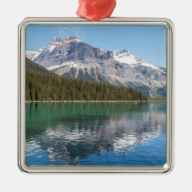 Canoe on famous Emerald Lake - Yoho NP, Canada Metal Ornament (Front)