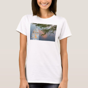 Canoe on lake at sunset, Canada T-Shirt