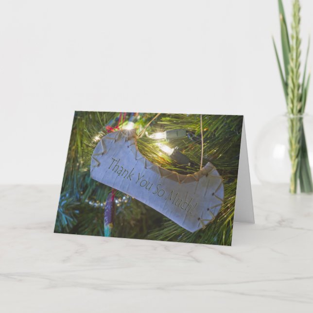 Canoe Ornament Thank You Card (Front)