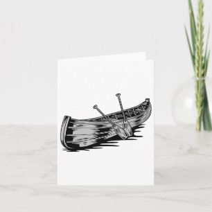 Canoe Paddle Funny Canoeing Kayaking Boating Boat Card