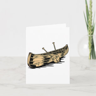 Canoe Paddle Funny Canoeing Kayaking Boating Boat Card