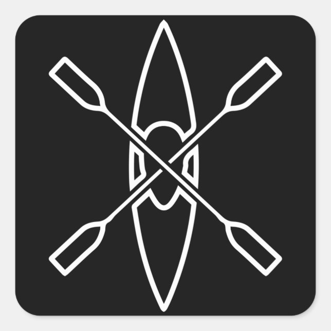CANOE PADDLE Funny Kayak Gift Paddling Kayaker Square Sticker (Front)