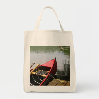 Canoe Red Boat Tote Bag