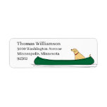 Canoe Return Address Label<br><div class="desc">A dog and his canoe!  All you need to do is add your name and address to purchase.</div>