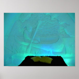 Canoe Room at Hotel de Glace, Quebec, Canada Poster