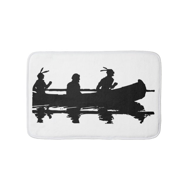 Canoe Silhouette Bath Mat (Front)