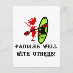Canoe Slalom - Paddles Well With Others Postcard