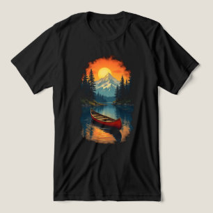 Canoe Splash Adventure – Retro Lake Sunset Tri-Blend Shirt