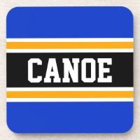 CANOE Sporty Retro Vivid Blue Yellow Black Stripes