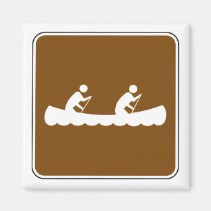 Canoe Symbol Sign Magnet