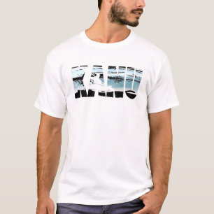 Canoe Vintage Waves Water Sports T-Shirt