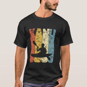 Canoe White Water Canoeist Outdoor Paddling Retro T-Shirt