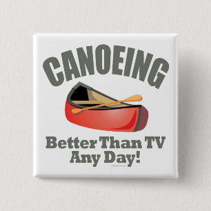 Canoeing 15 Cm Square Badge