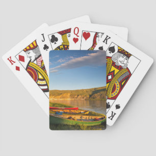 Canoeing Along The White Cliffs Of Missouri Playing Cards