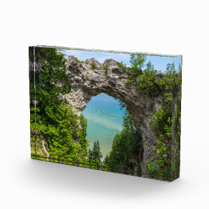 Canoeing At Arch Rock Photo Block