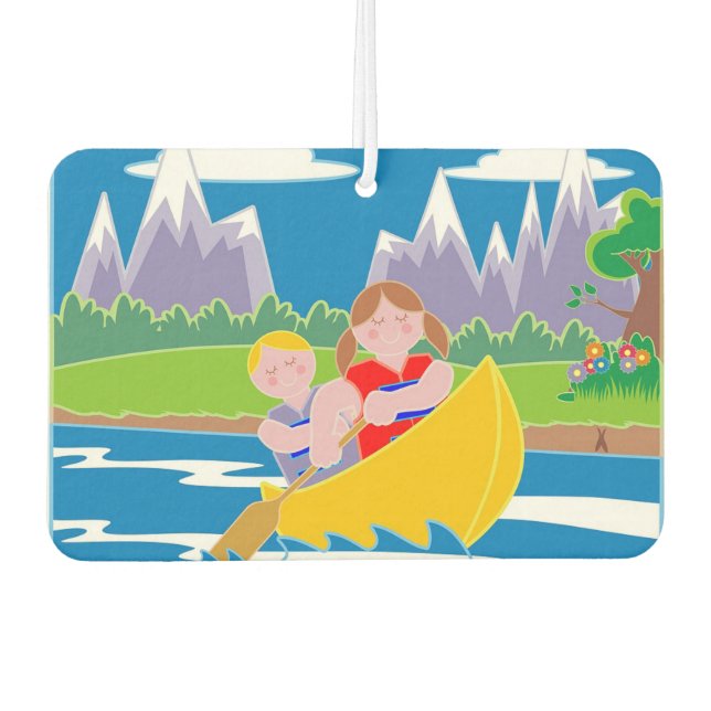 Canoeing Car Air Freshener (Front)