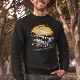 Canoeing Dog Dad outdoor adventure Sweatshirt