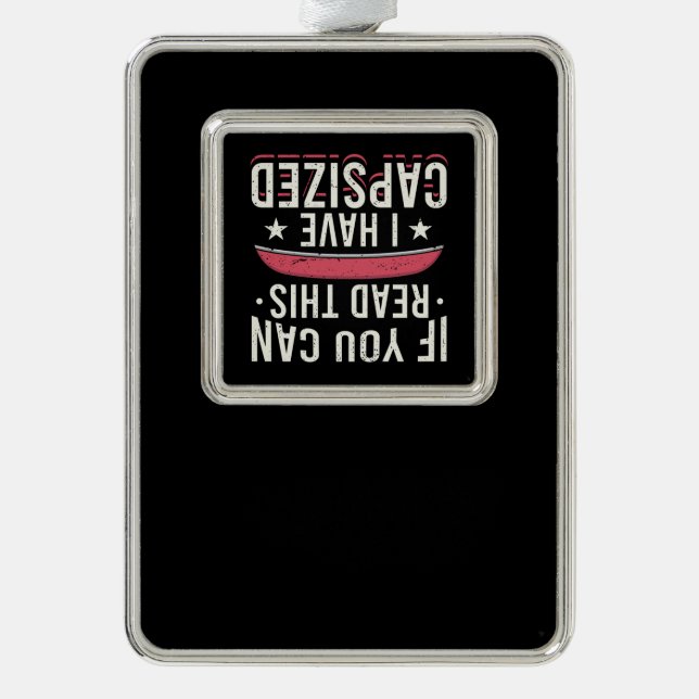 Canoeing - I've Capsized Silver Plated Framed Ornament (Front)