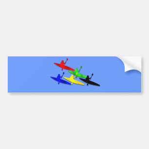 Canoeing Kyaking Canoe kyak water sports Bumper Sticker