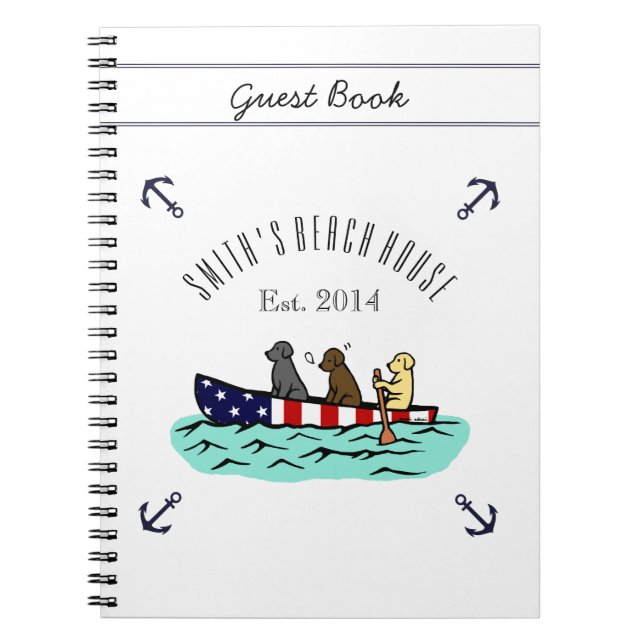 Canoeing Labrador Beach House Guest Book (Front)
