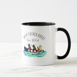 Canoeing Labrador Beach House Mug