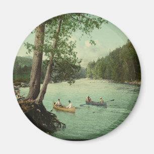 Canoeing on an Adirondack Mountain Stream Magnet