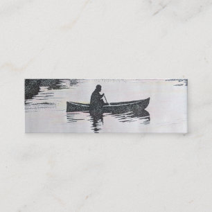 Canoeing on the lake business cards, Artwork, Art Mini Business Card
