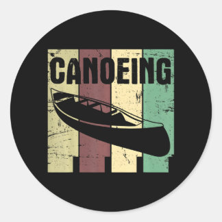 Canoeing Paddle Paddling Canoeist Kayak Kayaking Classic Round Sticker