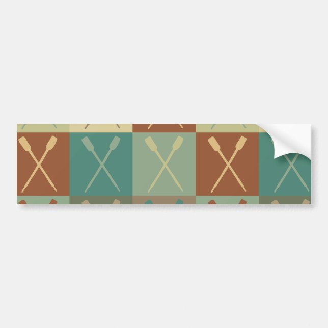 Canoeing Pop Art Bumper Sticker (Front)