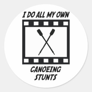 Canoeing Stunts Classic Round Sticker