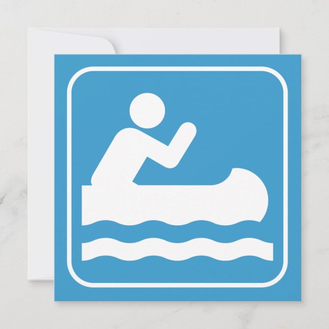 Canoeing Symbol Invitation (Front)