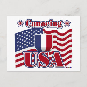 Canoeing USA Postcard