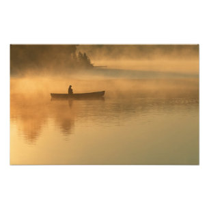 canoeist, Algonguin Park, Ontario, Canada. Photo Print