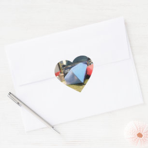 Canoes And Kayaks by Shirley Taylor Heart Sticker