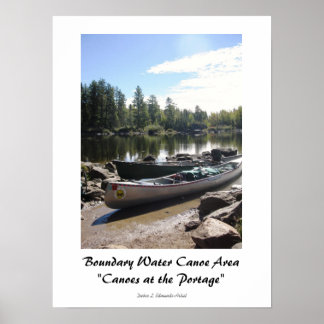 Canoes at the Portage-BWCA Poster