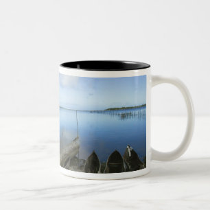 Canoes on the beach, Antananarivo, Madagascar Two-Tone Coffee Mug