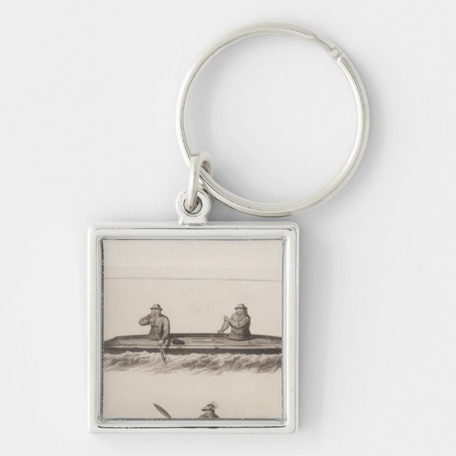 Canoes, Oonalashka, Alaska Key Ring (Front)