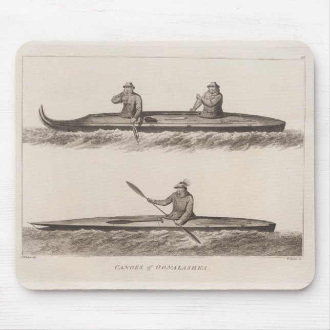 Canoes, Oonalashka, Alaska Mouse Pad (Front)