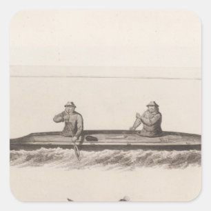 Canoes, Oonalashka, Alaska Square Sticker