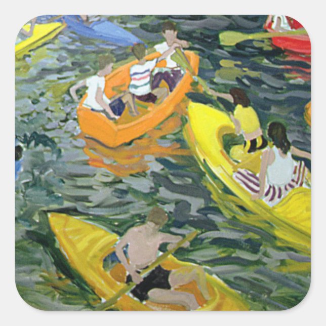 Canoes Wickstead Park Square Sticker (Front)