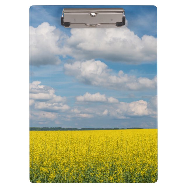 Canola Field & Clouds Clipboard (Front)