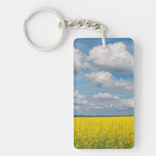 Canola Field & Clouds Key Ring (Front)