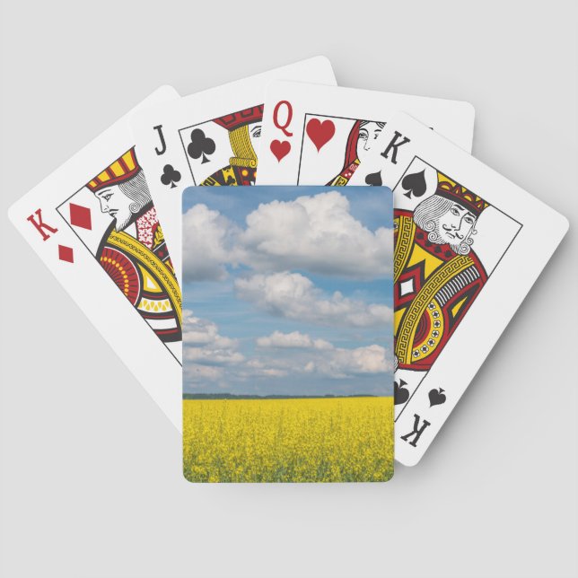 Canola Field & Clouds Playing Cards (Back)