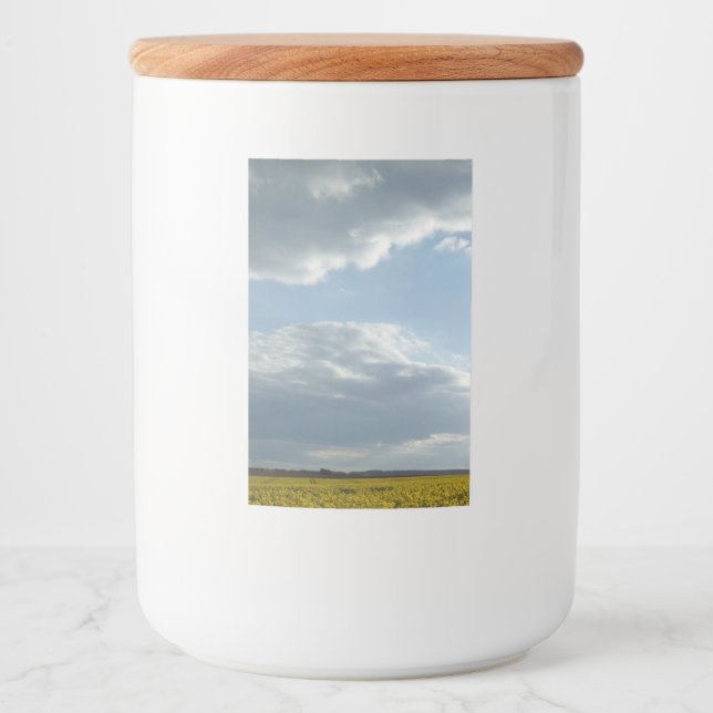 Canola Field & Sky Food Container Label (Front)