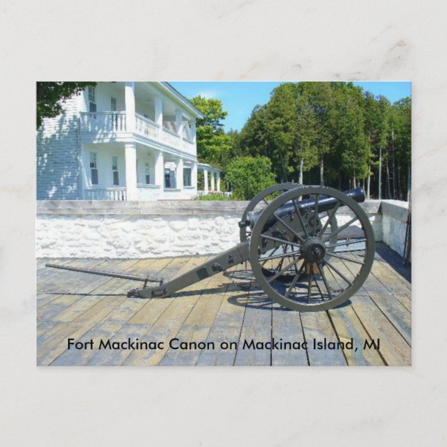 Canon at Fort Mackinac Postcard (Front)