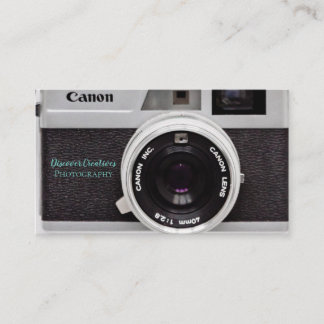 Canon Camera Lens Business Cards for Photographers