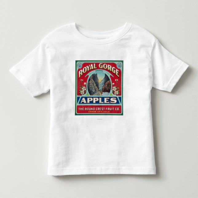 Canon City, Colorado - Royal Gorge Apple Label Toddler T-Shirt (Front)