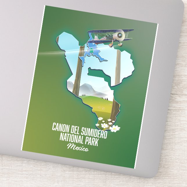 Canon del Sumidero, mexico map (Detail)