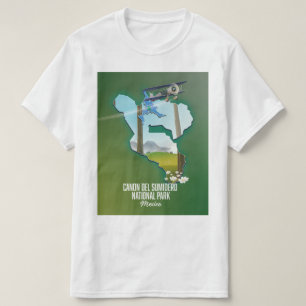 Canon del Sumidero, mexico map T-Shirt
